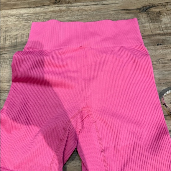 Streetwear Society High Waist Ribbed Pink Shorts - Picture 4 of 6